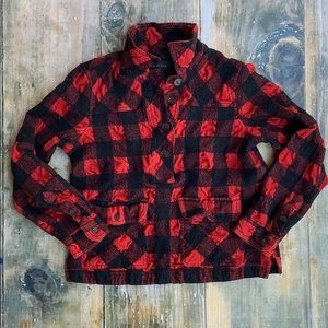 J. Crew Buffalo plaid flannel pullover size XS